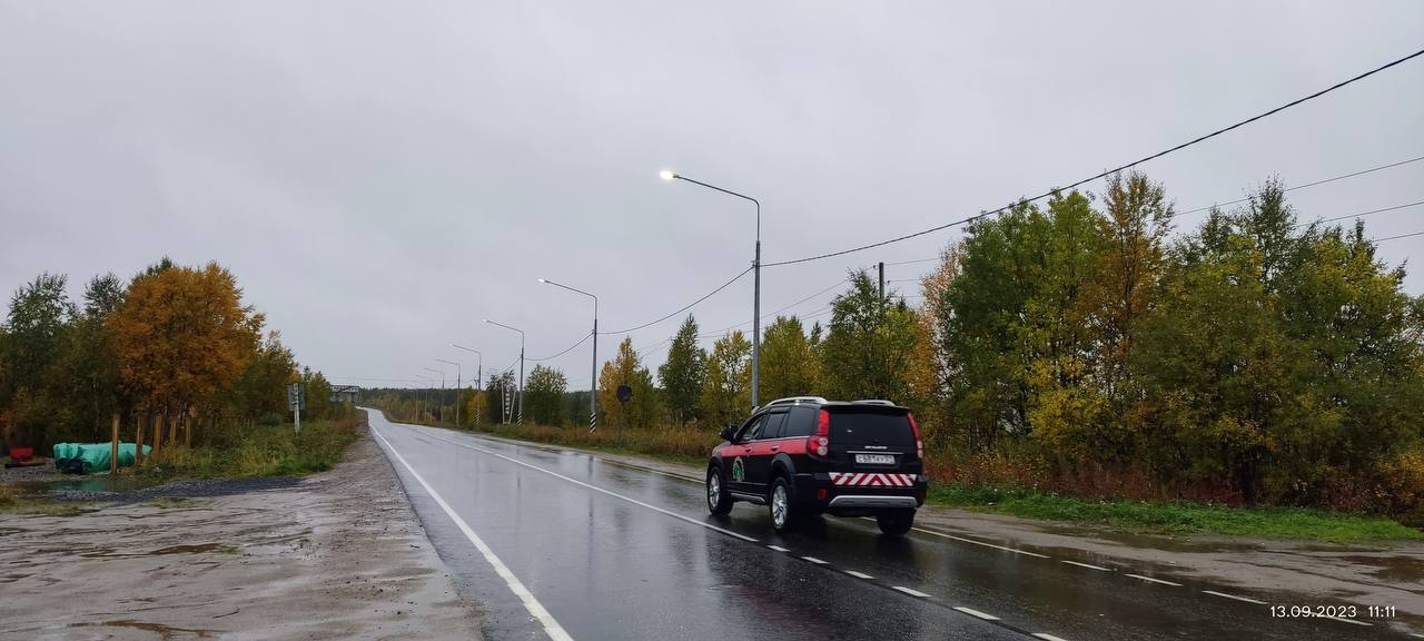 По дороге в Ловозеро стало светлееНа участке автодороги Оленегорск - Ловозеро, км 79+758 - км 80+080, в районе населенного пу...