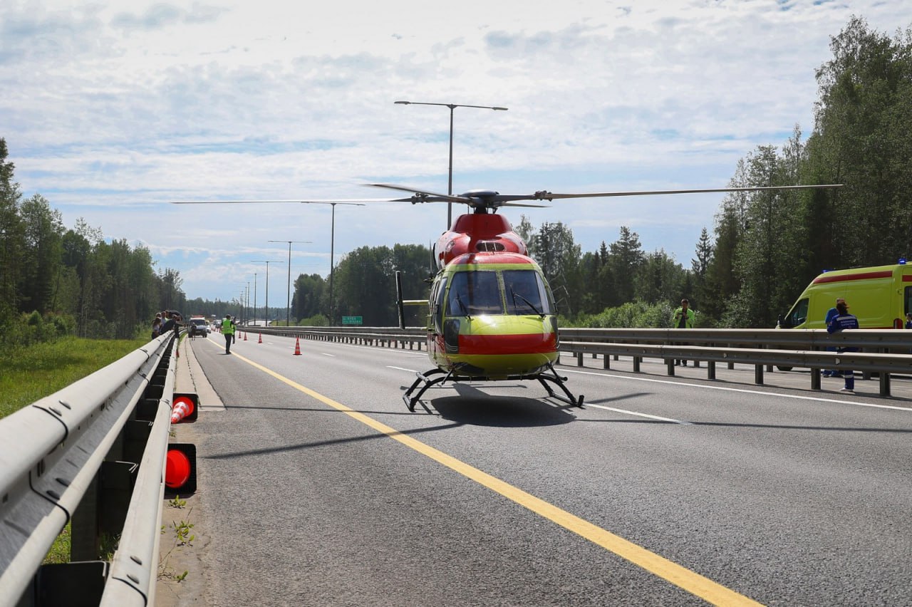 На М-11«Нева» провели учения по ликвидации последствий ДТП с привлечением авиацииСпециалисты Санкт-Петербургского филиала Гос...