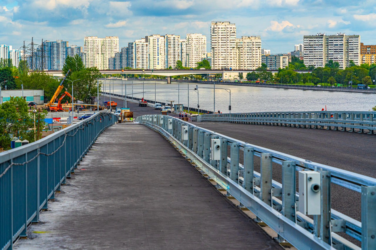 Фото дня: ход строительства моста через затон НовинкиФото: АО «Мосинжпроект»