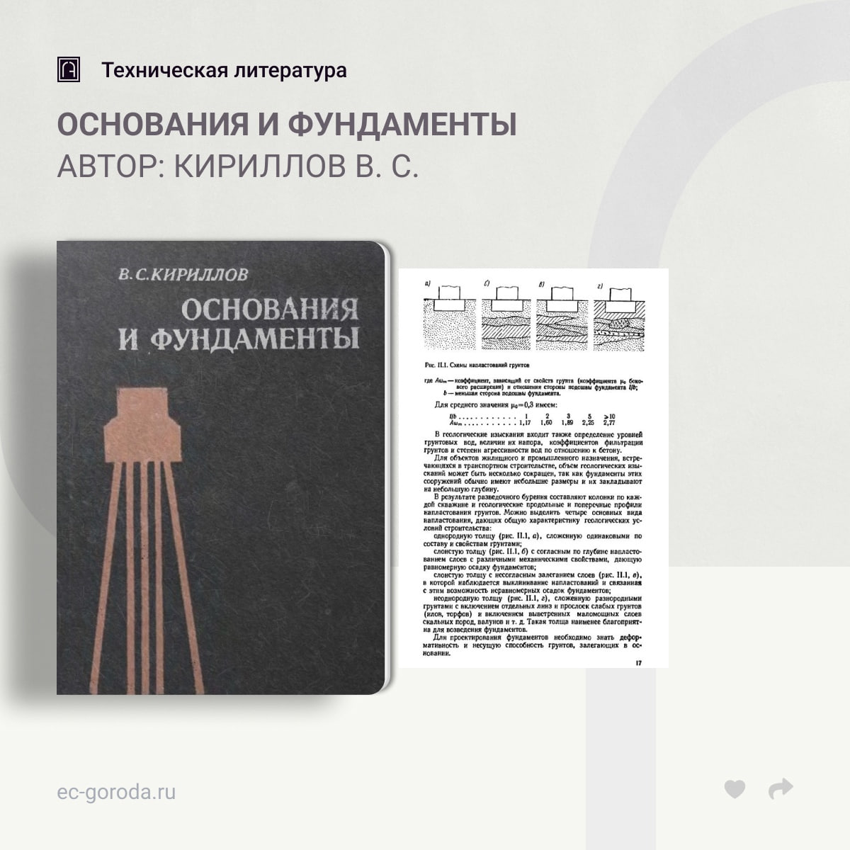 Основания и фундаментыАвтор: Кириллов В. С.В книге рассмотрены конструкции, методы расчёта и способы возведения фундаментов м...