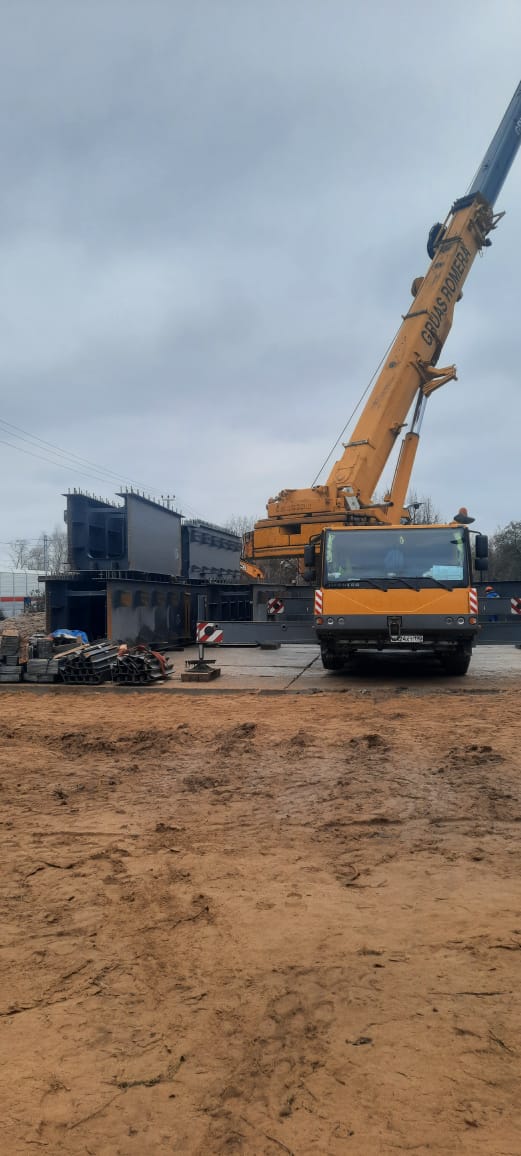 В Опалихе началась подготовка к укрупнительной сборке металлоконструкций строящегося путепровода через ж/д В Красногорске при...