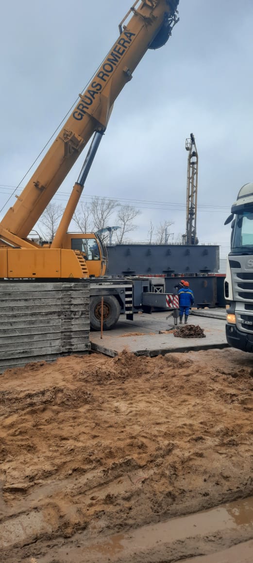 В Опалихе началась подготовка к укрупнительной сборке металлоконструкций строящегося путепровода через ж/д В Красногорске при...