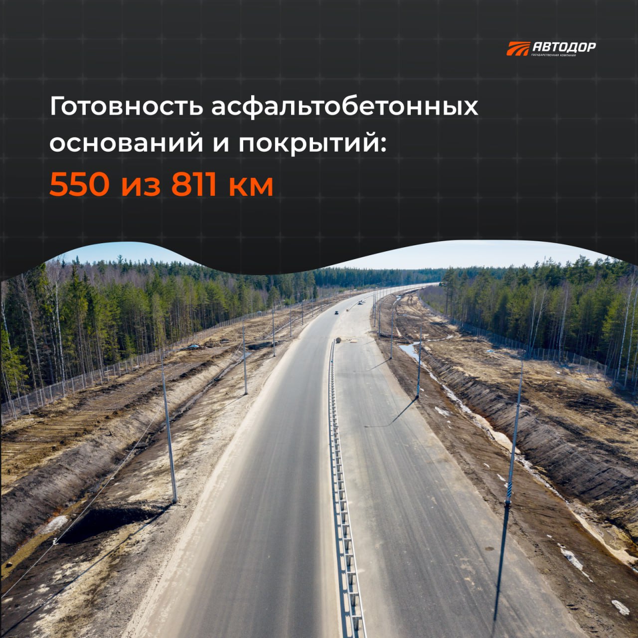 Строительная готовность трассы М-12 — более 60%. Уже в сентябре можно будет проехать от Москвы до Арзамаса, а в декабре по вс...