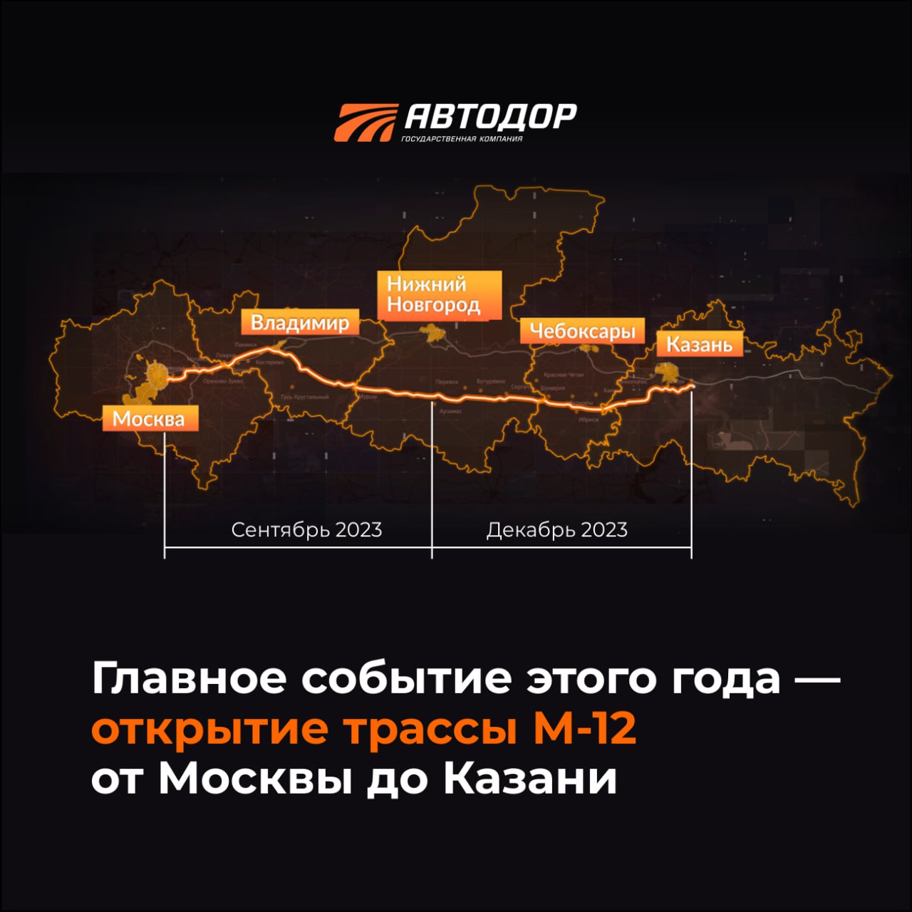 2023 год станет для Автодора рекордным по вводу в эксплуатацию новых дорог. Где и что это за участки трасс — в наших карточка...