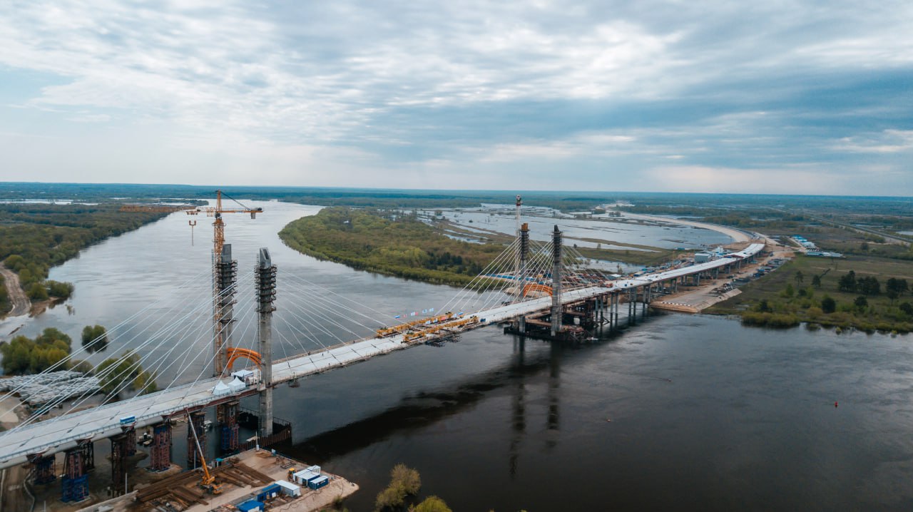 В сентябре этого года движение по М-12 будет запущено до Арзамаса28 апреля 2023 года был замкнут центральный русловой пролет...