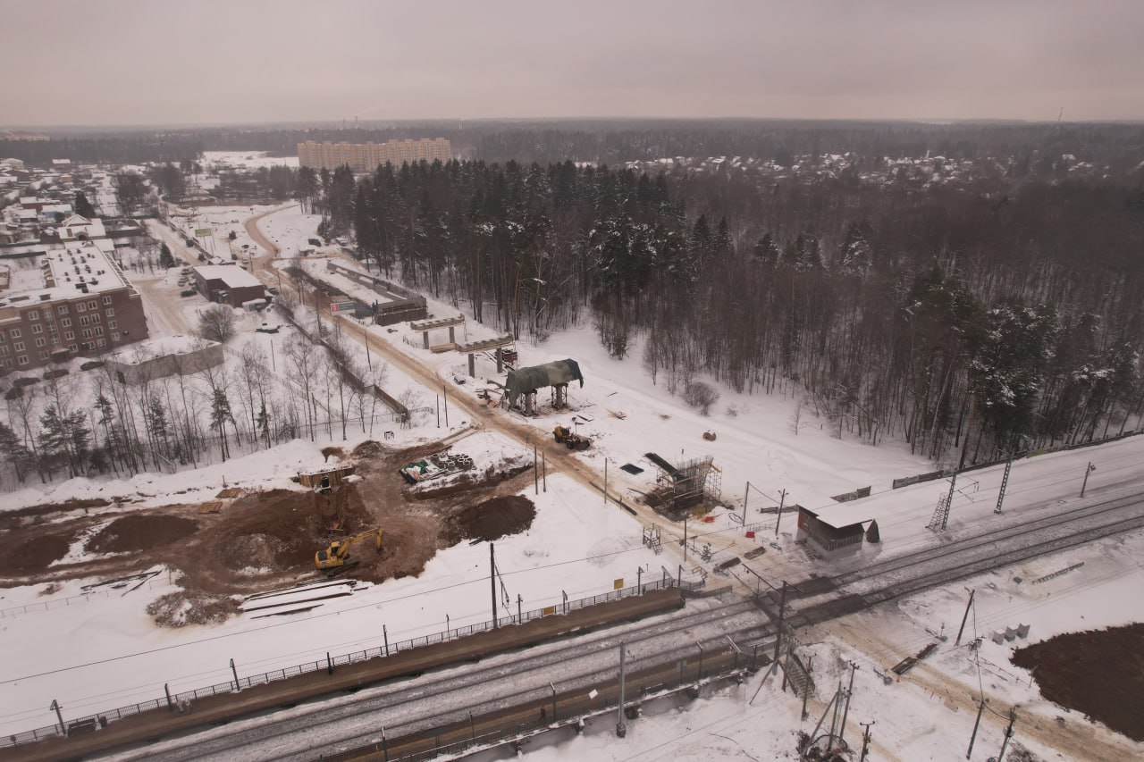 Строительство путепровода в Аникеевке. Фотогалерея, февраль 2024 г.