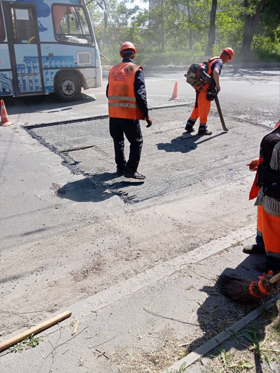 Продолжаем выполнение работ:текущий ремонт по улице Куйбышева в Куйбышевском районетекущий ремонт по проспекту Красногвардейс...