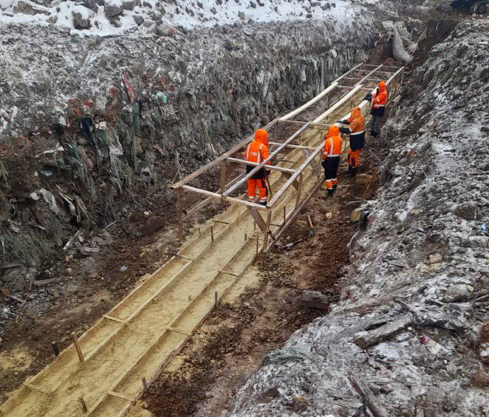 Строительство путепровода в Опалихе. Фотогалерея, февраль 2024 г.