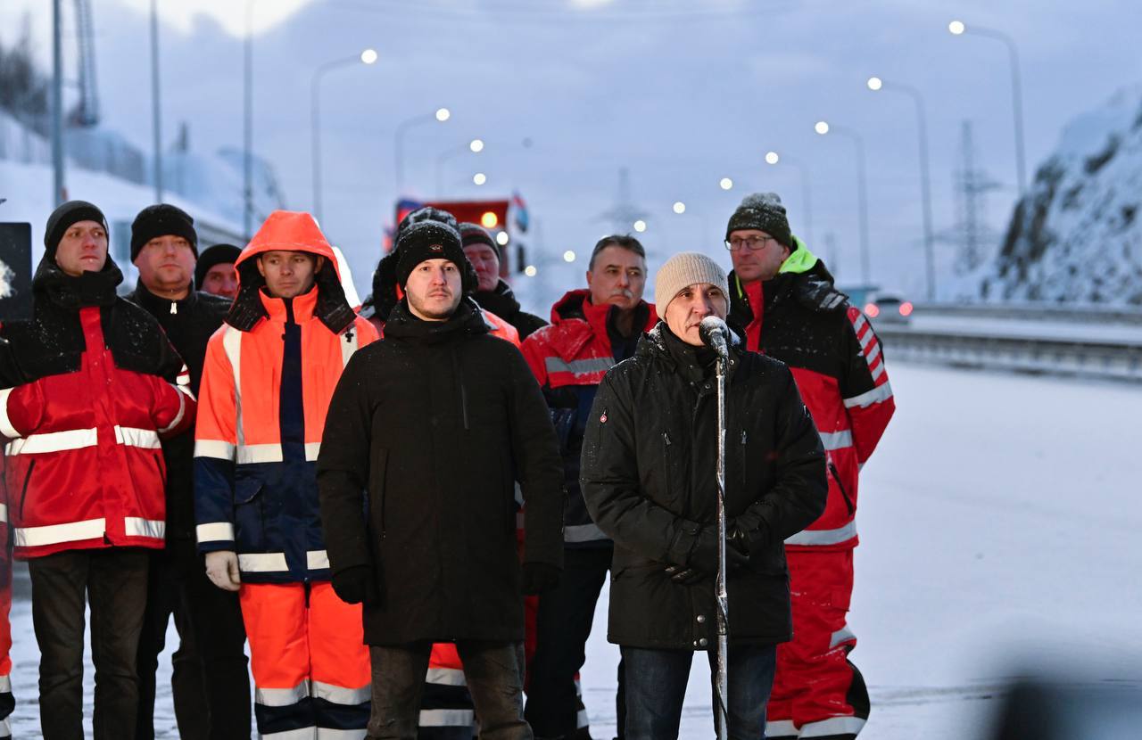 Завершена реконструкция участка автомобильной дороги Р-21 «Кола» - подъезд к Североморску (км 14 - км 19)Сегодня Председатель...