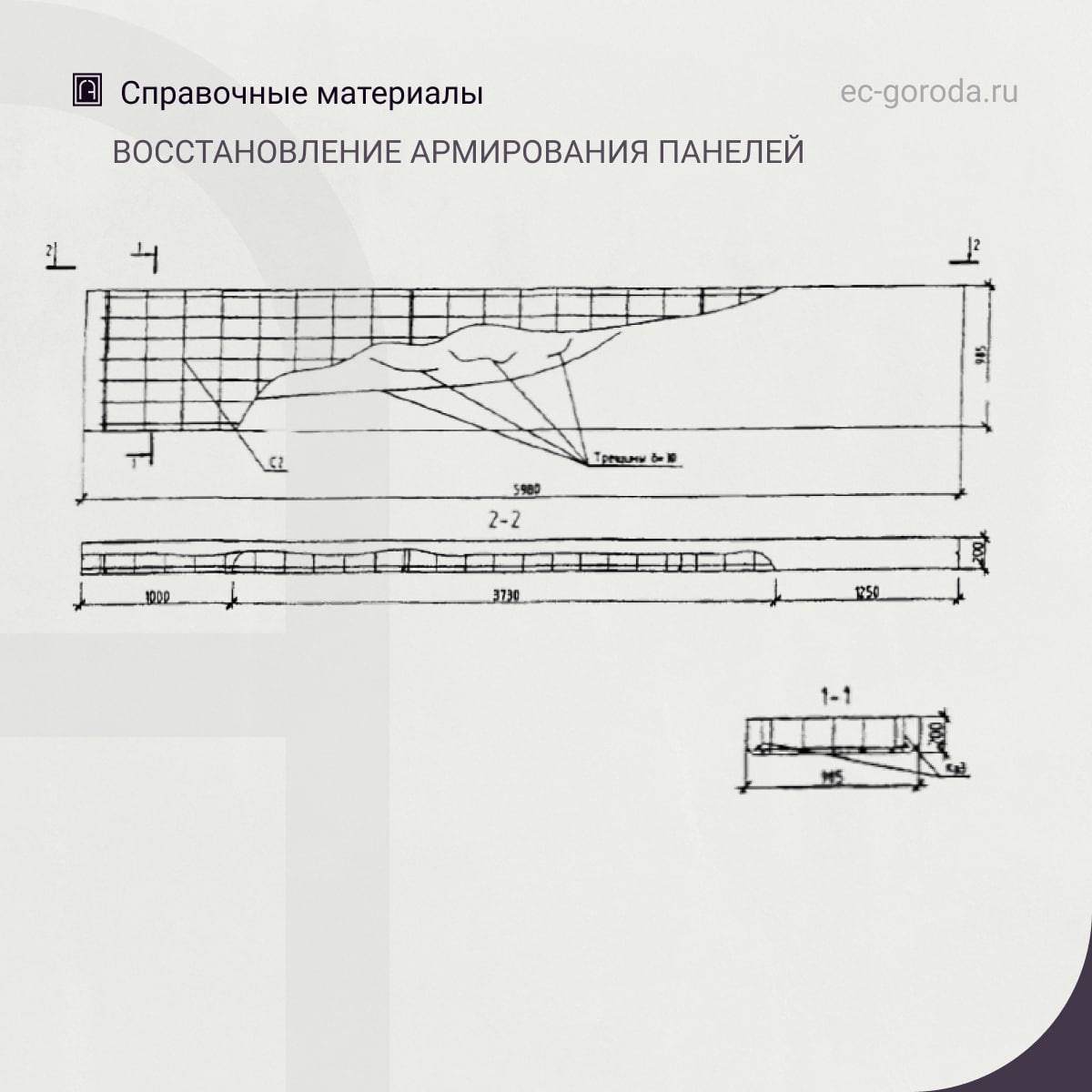 О восстановлении армирования стеновых панелейНа рисунке показано восстановление элементов сеток стеновых панелей. Соединения...