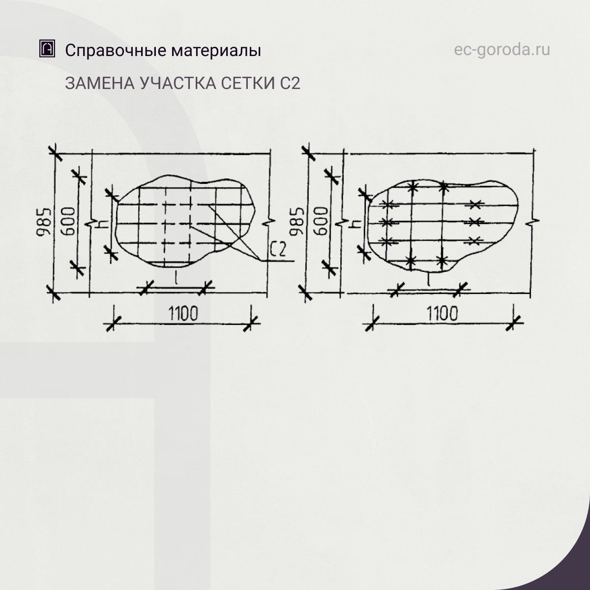 О восстановлении армирования стеновых панелейНа рисунке показано восстановление элементов сеток стеновых панелей. Соединения...