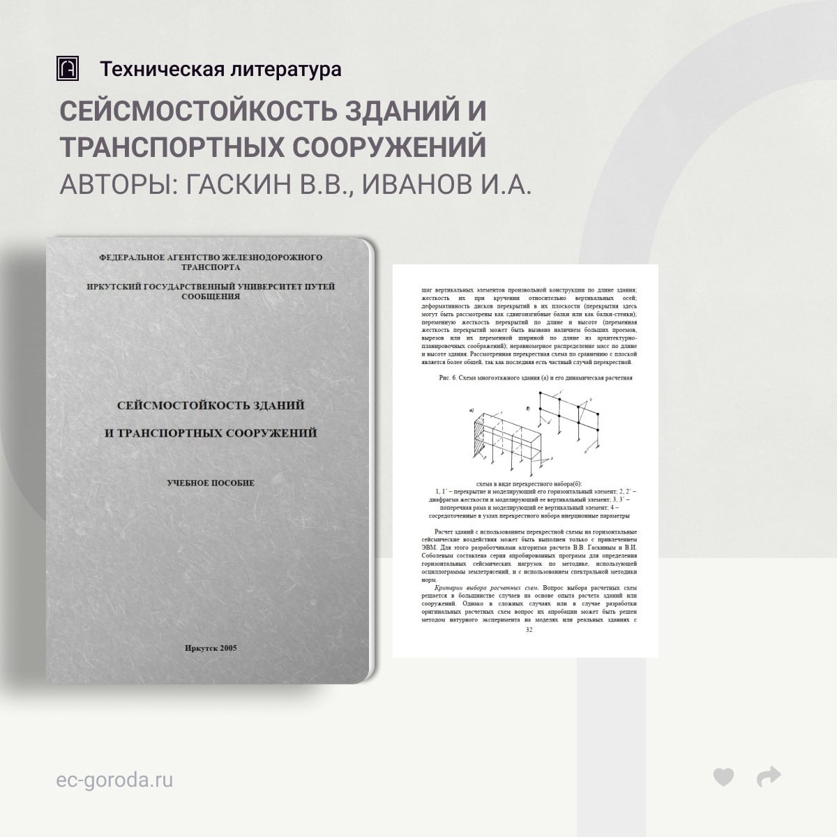 Сейсмостойкость зданий и транспортных сооруженийАвторы: Гаскин В.В., Иванов И.А.Рассмотрены вопросы инженерной сейсмологии и...