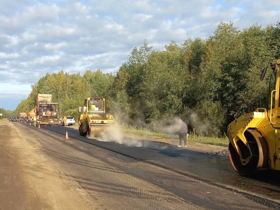 В направлении Луги приступили к укладке нового асфальта В Батецком районе на ремонтируемый участок трассы Великий Новгород —...