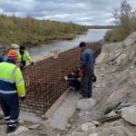 Нацпроект "Безопасные качественные дороги"  Объект реконструкции «Мостовой переход через реку Большая Печенга на км 32+586 ав...