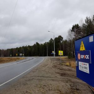 На въезде в город Советский построили линии электроосвещения благодаря нацпроекту  Специалисты выполнили устройство новых лин...