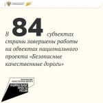 Министерство транспорта РФ (VK)  ‎В 84 субъектах страны завершены работы на объектах национального проекта «Безопасные качест...