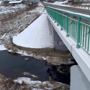 В Старорусском районе на мостовом сооружении через р. Шубинская Робья специалисты полностью заменили мостовое полотно, устано...