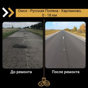 В 2023 году дорожники отремонтировали два участка дороги Омск – Русская Поляна – Харламово   Благодаря нацпроекту «Безопасные...