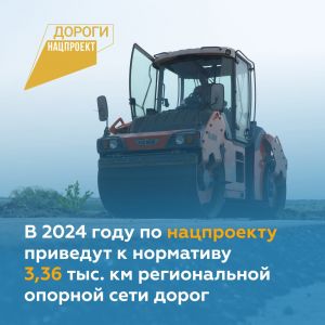 В текущем году по нацпроекту обновят 3,36 тыс. км...