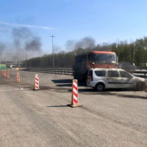 На трассе М-1 «Беларусь» в Подмосковье прошли учения по ликвидации последствий ДТП Специалисты Госкомпании «Автодор» совмест...
